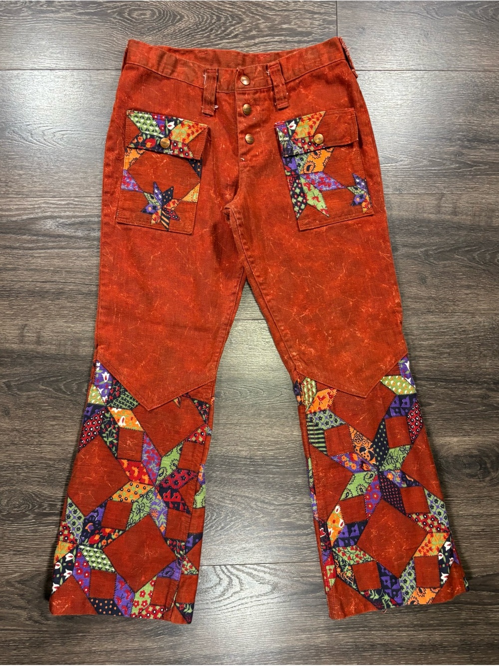 Vintage Maverick Jeans with Geometric Pattern, juniors size 7